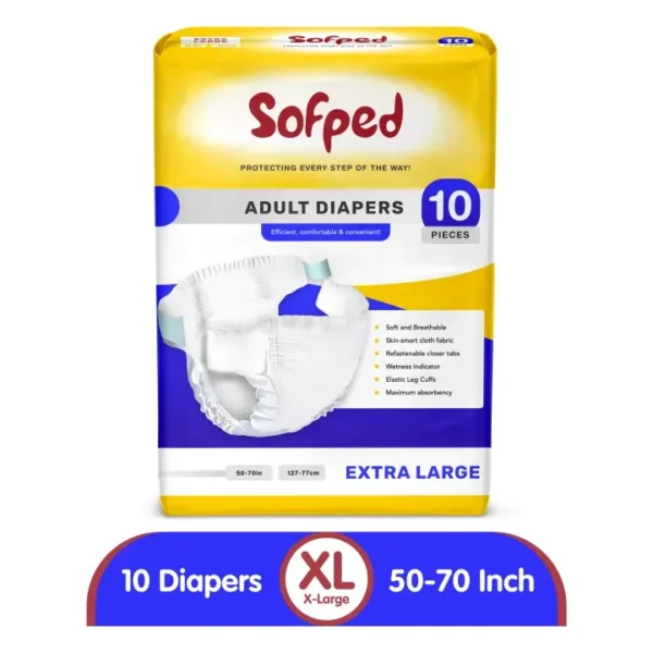 Sofped Adult Diaper Economy Pack - Size XL 10 Pcs