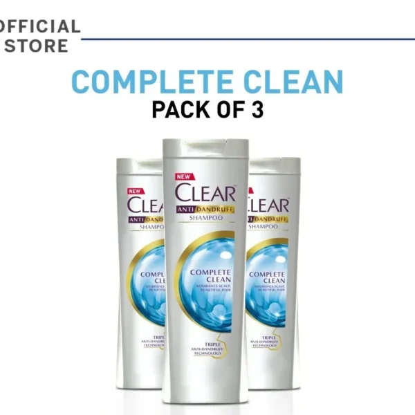Pack of 3 of Clear Complete Clean Shampoo - 360ML