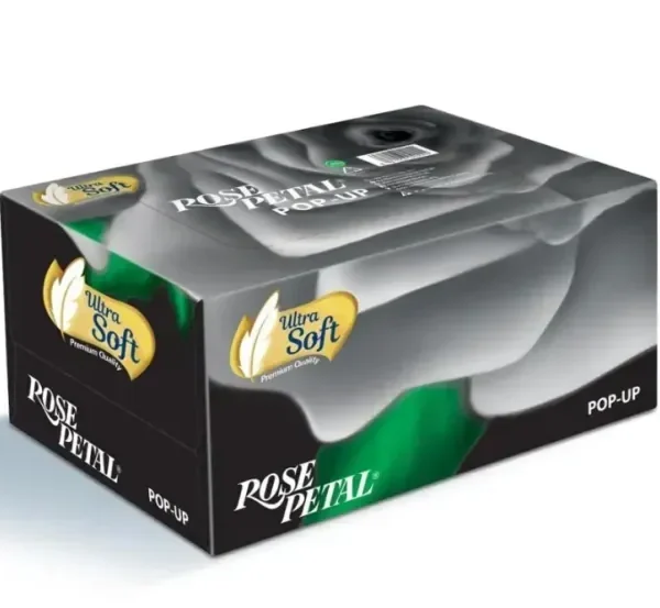 Rose Petal Pop Up Ultrasoft Facial Tissues - 300 Sheets (Pack of 05)