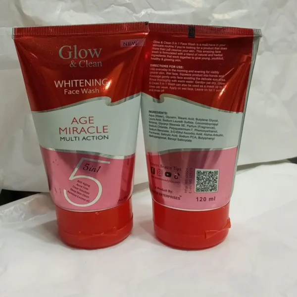 Glow and Clean Whitening Face Wash Age Miracle Multi Action 5 in-1 Face Wash