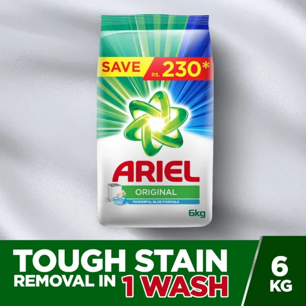 Ariel Original Detergent Washing Powder - 6Kg Pack