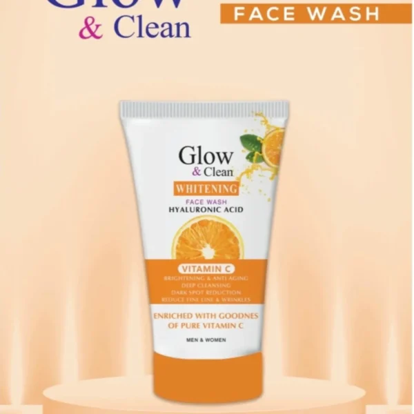 Glow and Clean Vitamin C Face Wash - Gentle Cleanser for Sensitive Skin | Deep Cleansing | Hydrating & Brightening Formula | 120ml