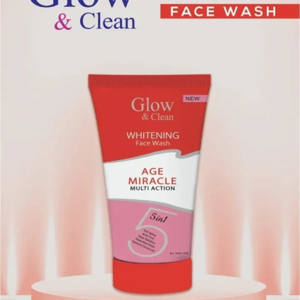 GLOW & CLEAN- Whitening Age Miracle 5in1 Face Wash -120ml