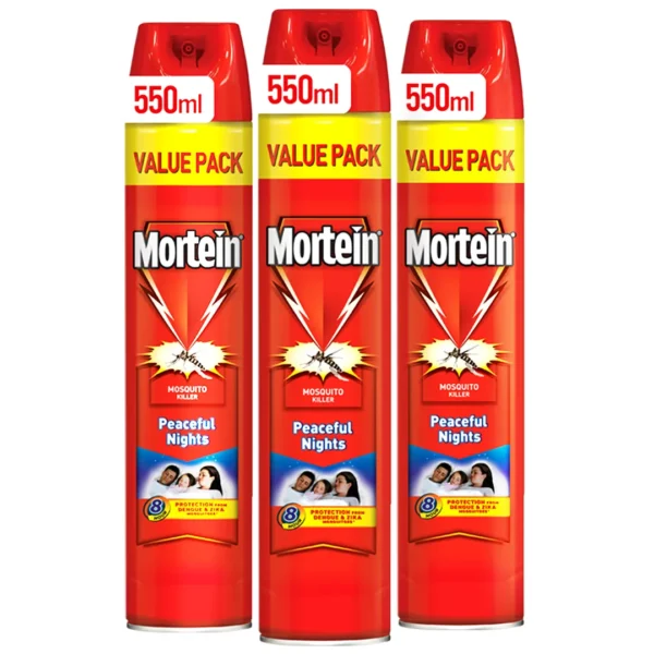 Mortein Flying Insect Killer Spray Peaceful Nights 550ml - Pack of 3