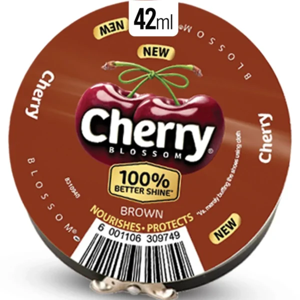 Cherry Blossom Paste Shoe Polish Dark Tan 42ml