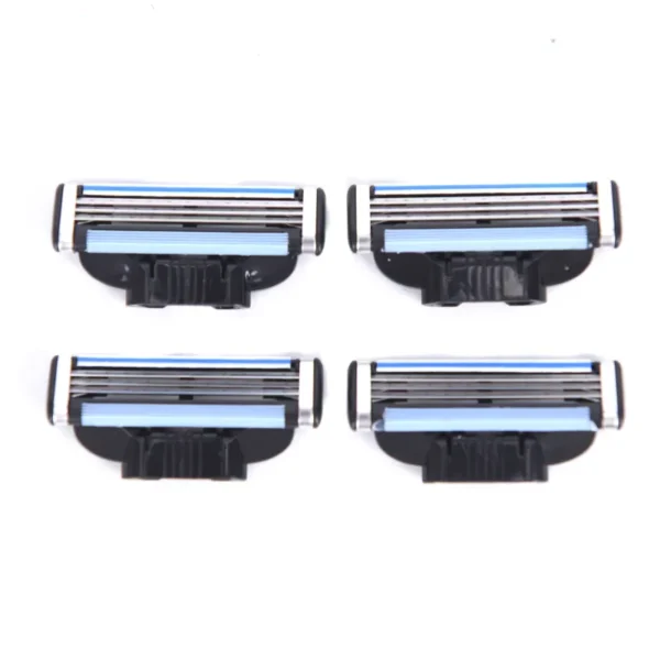 4Pcs Mach 3 Cartridges Manual Razor Blades Shaving Three-layer Razor Blades